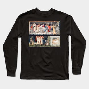 Quest for the Holy Grail,Knights of the Round Table ,Strange Damsel,Vision of the Angels to Galahad,Bors and Perceval Long Sleeve T-Shirt